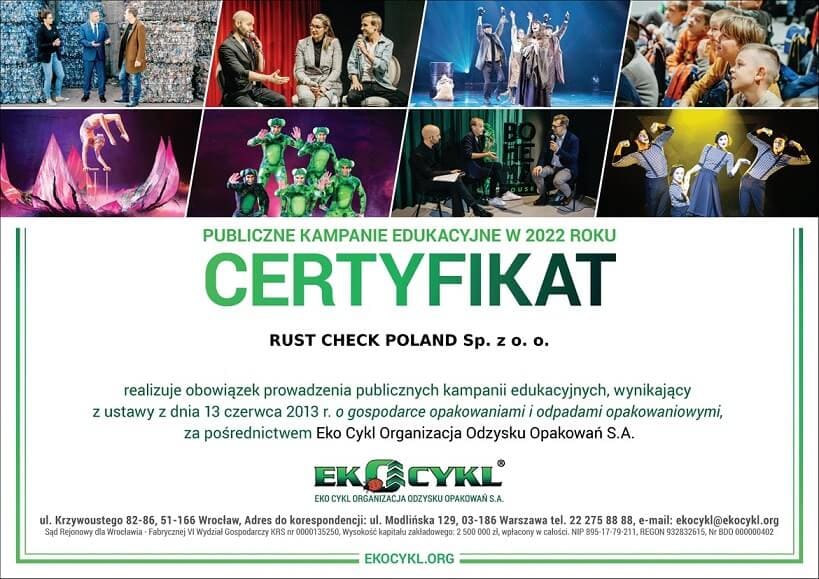 certyfikat Rust Check Poland